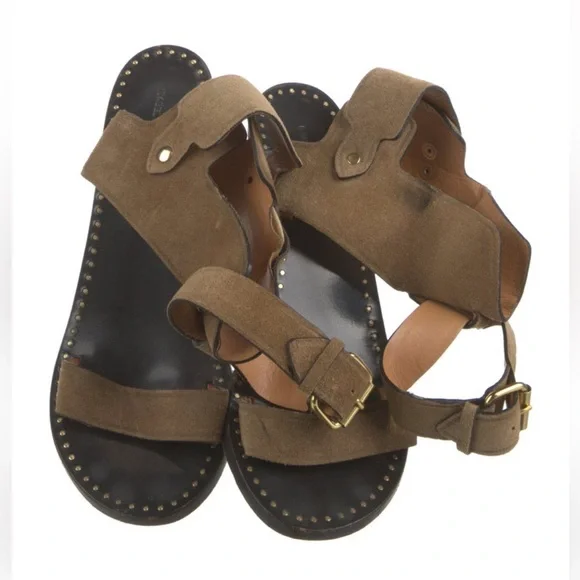 Isabel Marant Jarryn suede ankle strap sandals US7 FR38 - Picture 3 of 5